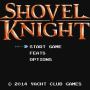 Start Screen for Shovel Knight